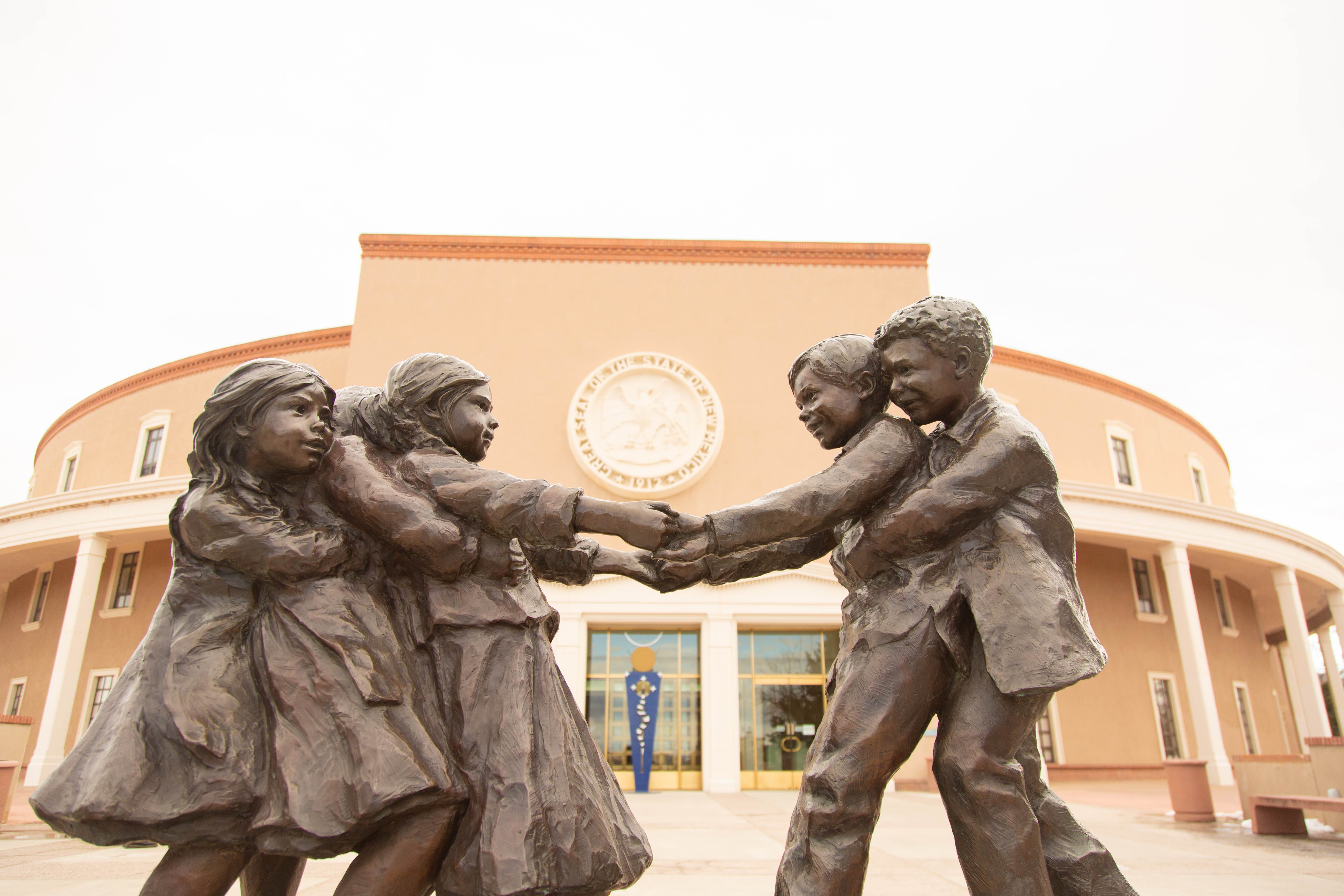 Statue in front of RoundHouse